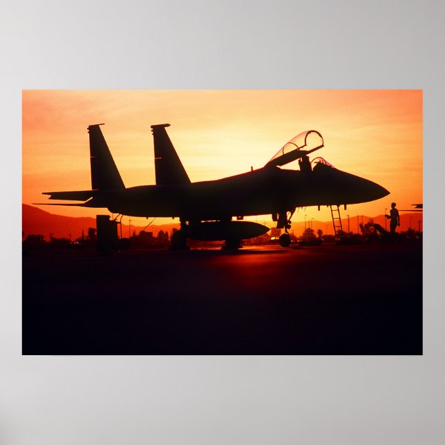 F-15C Adler Fighter Jet Poster (Vorne)