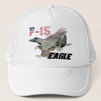 F-15C Eagle USAF Background Bald Eagle Truckerkappe