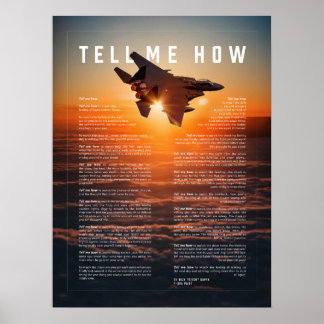 F-15E mit Sag mir, wie die Ode an Militärpiloten a Poster