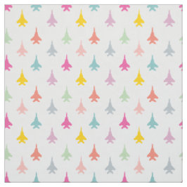 F-15E Strike Eagle Fighter Jets Pattern - Pastel Stoff