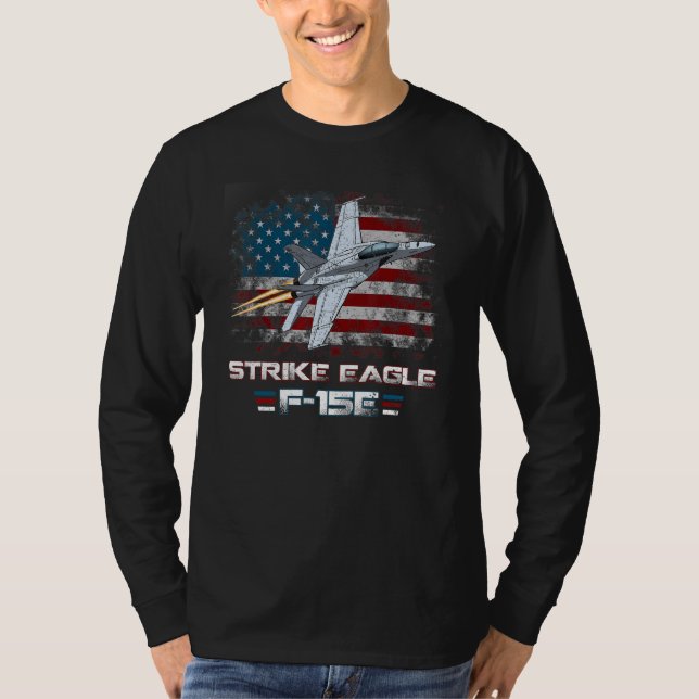 F 15E Strike Eagle Multirole Strike Fighter Aircra T-Shirt (Vorderseite)