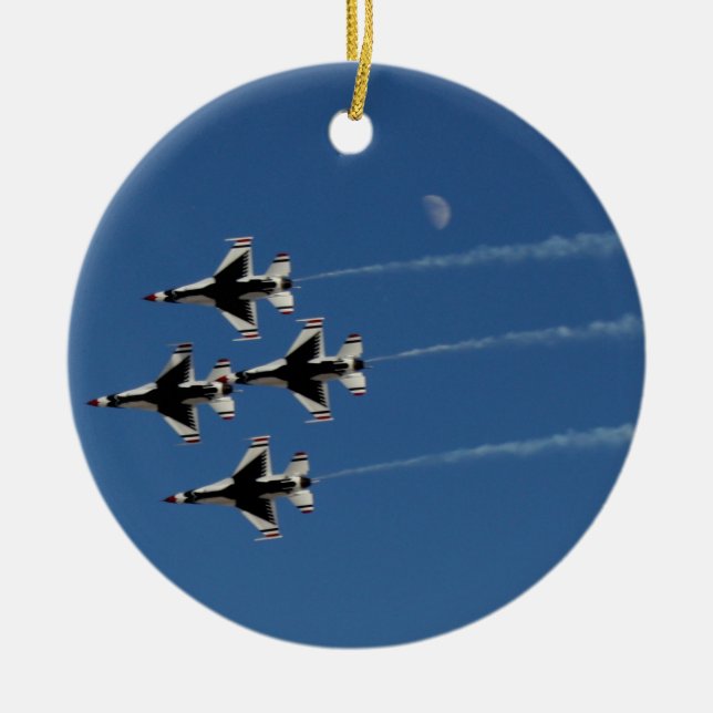 F-16 Donnervögel Diamantbildung Keramik Ornament (Vorne)