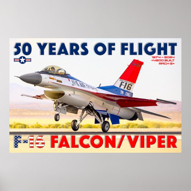F-16 FALCON/VIPER - 50 JAHRE! POSTER (Vorne)