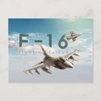 F-16 Falken bekämpfen Postkarte