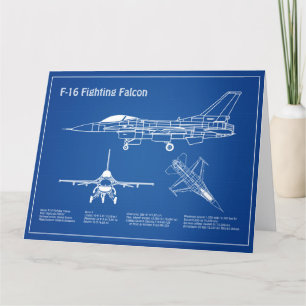 F-16 Falkenbekämpfung - Flugzeugherstellungspläne Dankeskarte