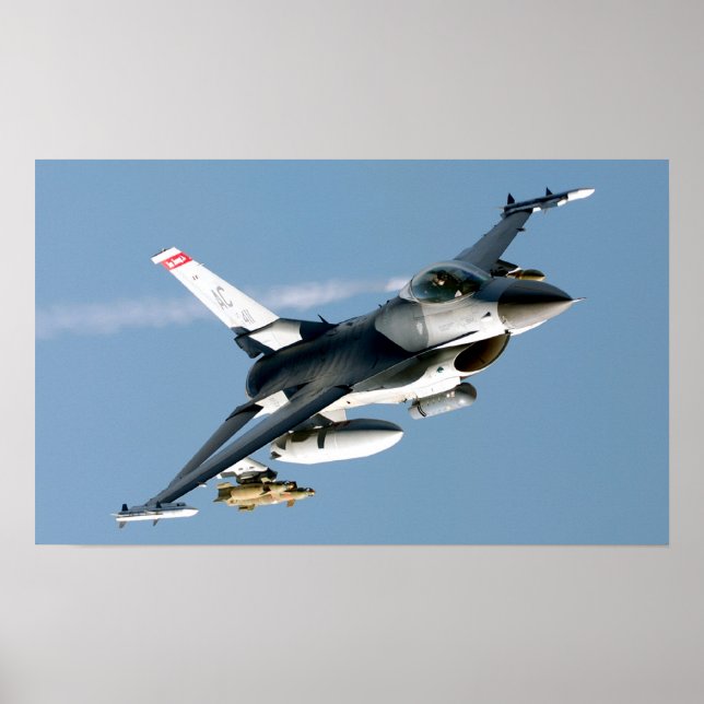 F-16 Falkenflugzeuge Poster (Vorne)