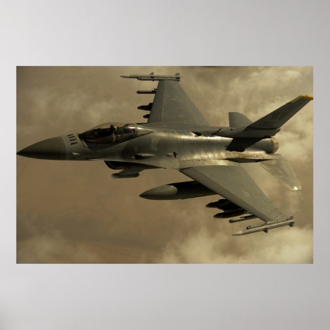 F-16 Falkenflugzeuge Poster (Vorne)