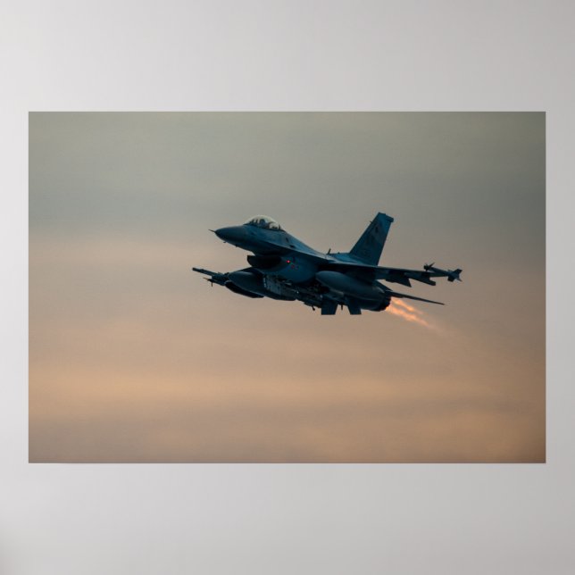 F-16 Falkenflugzeuge Poster (Vorne)
