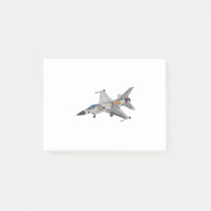 F-16 Interne Mechaniken für militärische Kampfje Post-it Klebezettel