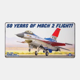 F-16 KÄMPFUNG FALCON - 50 JAHRE! SCHREIBTISCHUNTERLAGE