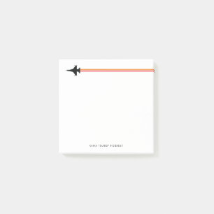 F-16 Stripter Jet Individuelle Name Notepad Post-it Klebezettel