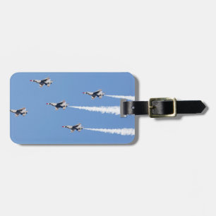 F-16 Thunderbirds fliegen in der Fünf-Karten-Forma Gepäckanhänger