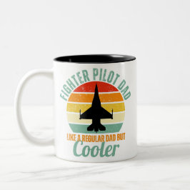 F-16 Vater für den Kampfflugzeug Zweifarbige Tasse