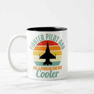 F-16 Vater für den Kampfflugzeug Zweifarbige Tasse