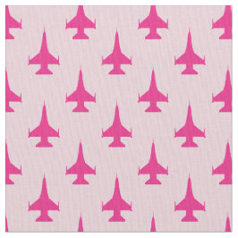 F-16 Viper Fighter Jet Muster Fuchsia Stoff