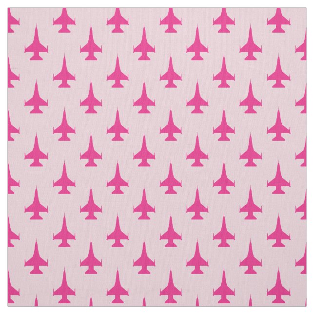 F-16 Viper Fighter Jet Muster Fuchsia Stoff (Muster)