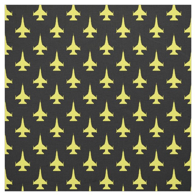F-16 Viper Fighter Jet Muster gelb Stoff (Muster)