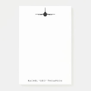F-16 Viper Fighter Jet Personalisiert Notepad Post-it Klebezettel