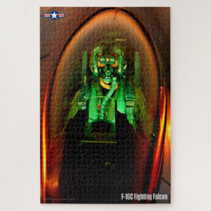 F-16C-KAMPF FALCON-PILOT (20x30 INCH)