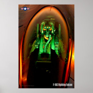 F-16C-KAMPF FALCON-PILOT POSTER