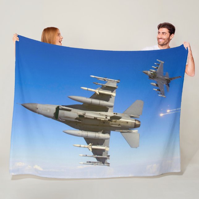 F-16C-KAMPFFAKTOR FLEECEDECKE (Beispiel)