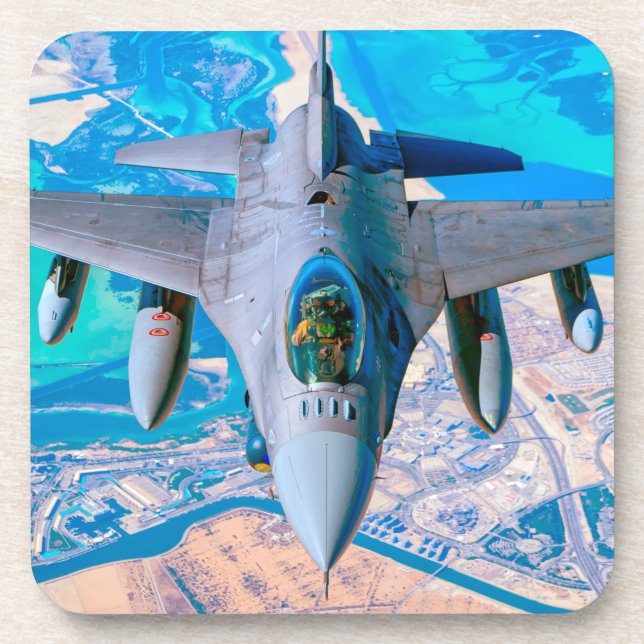 F-16C-KAMPFFAKTOR GETRÄNKEUNTERSETZER (Vorderseite)