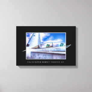 F-18-HORNET-KAMPFJET einfach Leinwanddruck