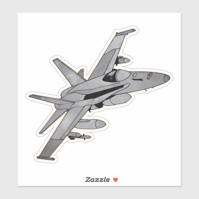 F-18 Hornet, Mehrzweck-Kampfjets Aufkleber (Blatt)