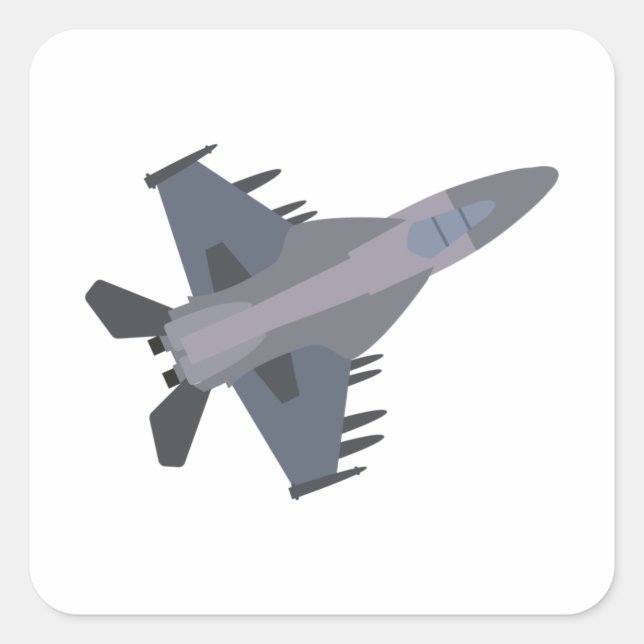 F-18 Hornet Quadratischer Aufkleber (Vorderseite)