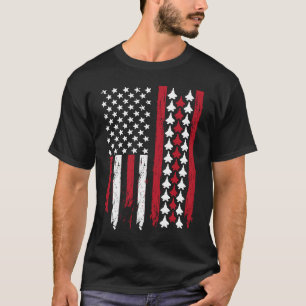 F 22 Crew Jet Fighter Raptor Flugzeug Distress Ame T-Shirt