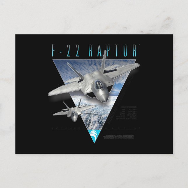 F-22 Kämpfer gegen die Luftwaffe in der Luft Postkarte (Vorderseite)