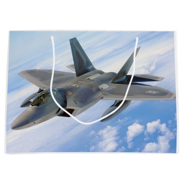 F-22 Militärjet des Raptors Große Geschenktüte (Vorderseite)