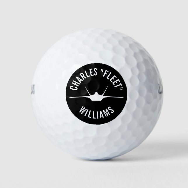 F-22 Raptor Fighter Jet Golf Ball mit Individuelle (Vorderseite)