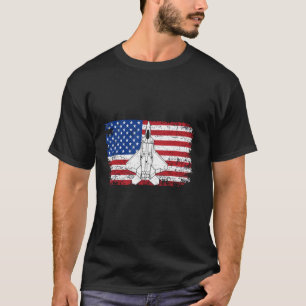 F-22 Raptor Flagge Amerikanisch USA-Kampfjet Milit T-Shirt