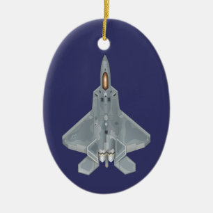 F-22 Raptor-Over und under Keramik Ornament