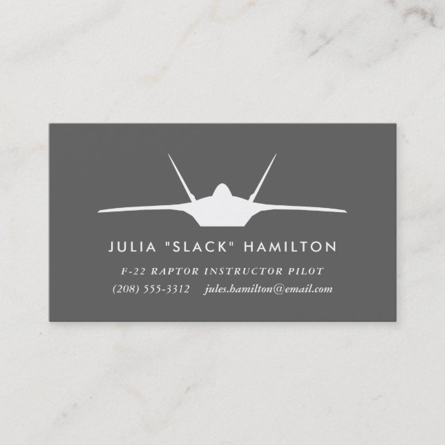 F-22 Raptor Pilot Visitenkarte (Vorderseite)