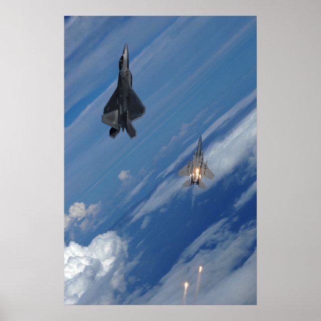 F-22 Raptor und F-15 Adler Poster (Vorne)