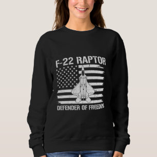 F-22 Raptor Verteidiger der Freiheitsflagge US-Kam Sweatshirt