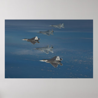 F-22 Raptoren und F-15 Adler Poster