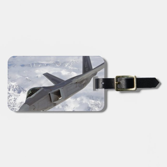 F-22 Raubvogel-Elmendorf AFB Gepäckanhänger (Vorderseite horizontal)