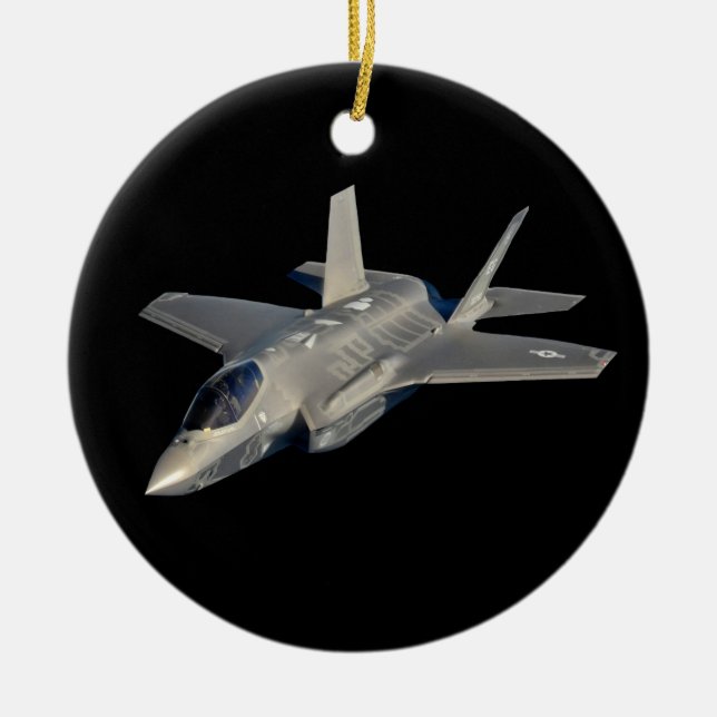 F-35 Blitz II Panther Jet Fighter Keramik Ornament (Vorne)