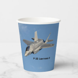 F-35 Blitz II Panther Jet Fighter Pappbecher