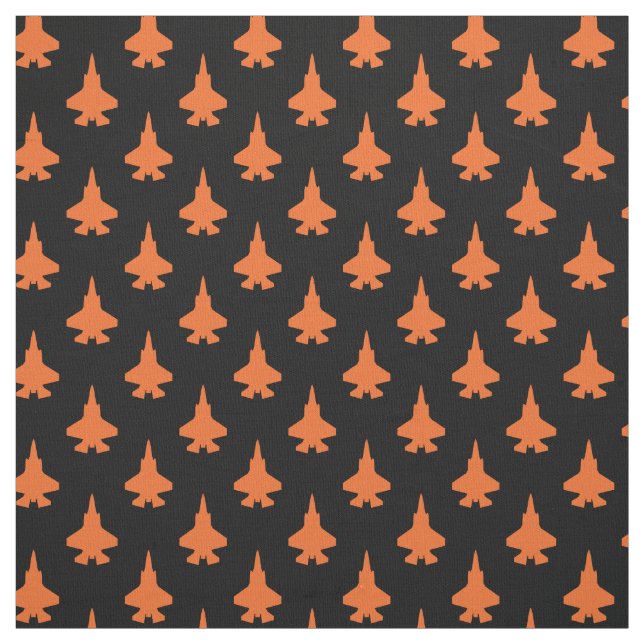 F-35 Blitze 2 Kampfjets Muster Orange Stoff (Muster)