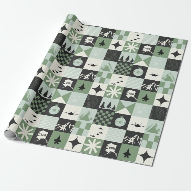 F-35 Holiday Squares Geschenkpapier (Ungerollt)