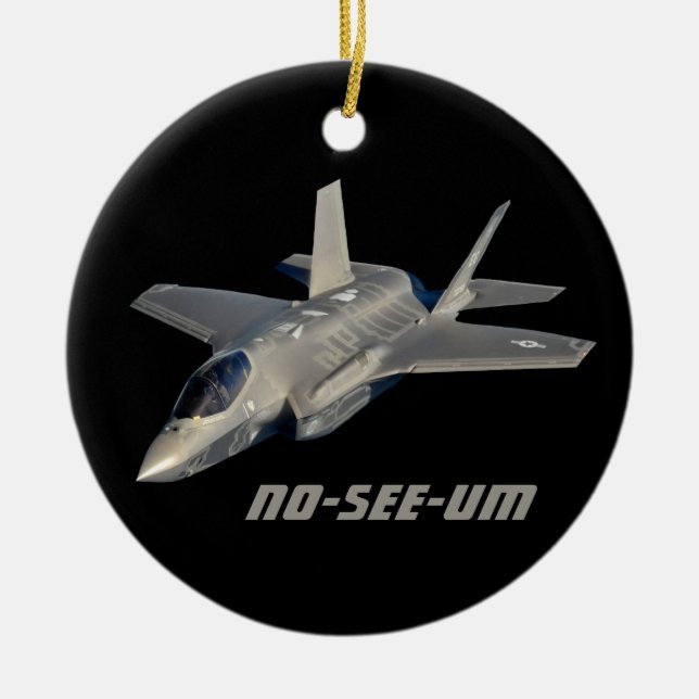 F-35 No-See-Um Jet Kämpfer Keramik Ornament (Vorne)
