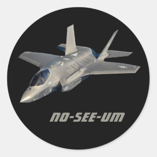 F-35 No-See-Um Jet Kämpfer Runder Aufkleber