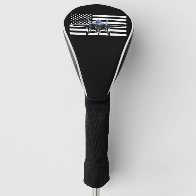 F-35 (schwarze Flagge) Golf Headcover (Vorderseite)