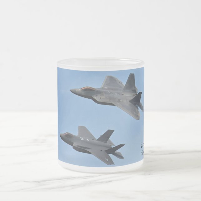 F-35 und F-22 Kampfjet Mattglastasse (Mittel)
