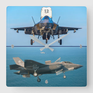 F-35B-BELEUCHTUNG II QUADRATISCHE WANDUHR