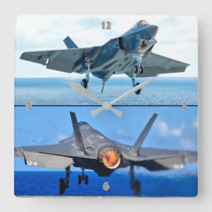 F-35C LIGHTNING II QUADRATISCHE WANDUHR